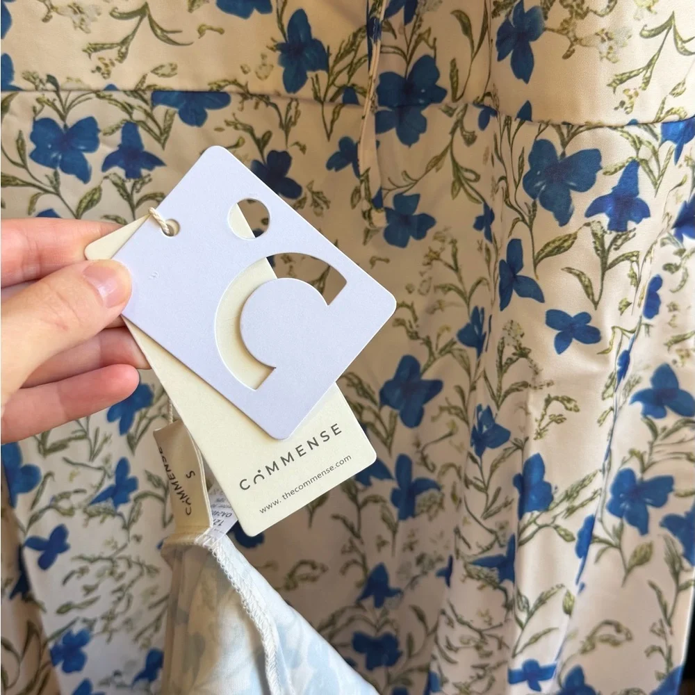 Floral Irregular Hem Long Dress - Picture 7 of 9